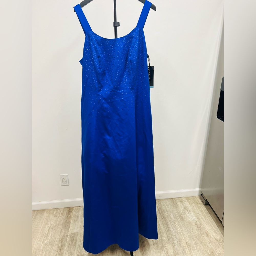 Onyx Nite Sapphire Blue Embellished Maxi Dress